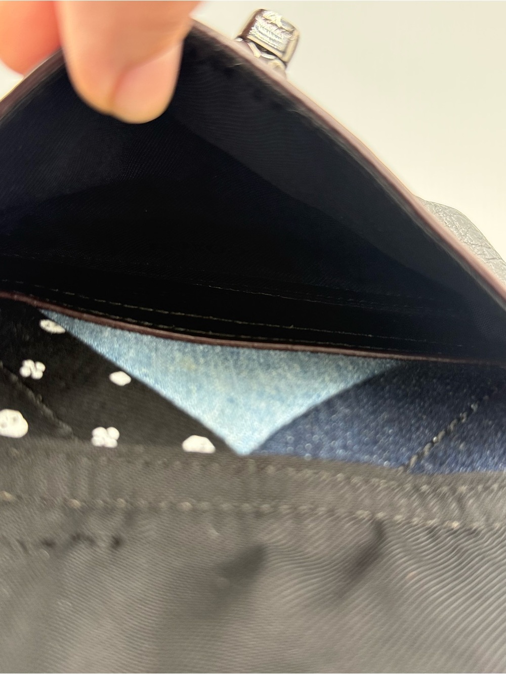 Coach Canyon Black Leather Backpack with Denim Patchwork - Picture 10 of 12